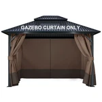10X10FT Outdoor Gazebo Curtains Waterproof 4-PANEL Privacy Sidewall Replacement. Fixed Price $66.99.