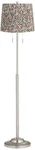 Abba 65"H Brushed Steel With Meadow Shade Twin Pull Chain Floor Lamp. Fixed Price $178.95.