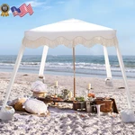 Ammsun Beach Cabana With Fringe 6' Boho Canopy Tassels Easy. Fixed Price $149.44.