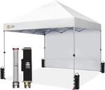 Crown Shades 8X8 Pop Canopy With 1 Side Wall - Beach Tent One Push Setup. Fixed Price $232.99.