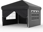 10'X10' Outdoor Folding Gazebo Canopy Wedding Party Tent 4 Removable Walls & Bag. Fixed Price $107.93.