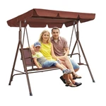 3-SEAT Patio Swing Chair, Outdoor With Adjustable Canopy, Porch. Fixed Price $195.68.