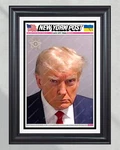 2023 Donald Trump's Epic 'mug Shot' Framed Newspaper. Fixed Price $69.99.