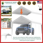 10 X 20 Ft Heavy Duty Carport Canopy Waterproof Garage Shelter Tarp Tent .... Fixed Price $87.20.