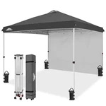 Eagle Peak Pop Canopy Tent With Sidewall, Easy Setup Event 10X10, Gray. Fixed Price $182.86.