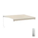 Aleko Retractable Motorized 12 X 10 Feet Patio Awning Ivory Sunshade Canopy. Fixed Price $499.00.