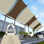 20X24' Sun Shade Sail Heavy Duty Awning Garden Yard Canopy Cover W/ Steel Wire. Fixed Price $99.99.