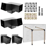 Iteve.gd 30 Slanted Roof Pergola Brackets 3-WAY Kit 4P, Black. Fixed Price $131.61.