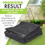 Windscreensupplyco Heavy Duty Mesh Tarp Sun Shade, Cover, 60-70% Blockage Black. Fixed Price $38.95.