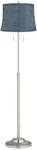 Abba 65"H Brushed Steel Nagano Blue Shade Twin Pull Chain Floor Lamp. Fixed Price $146.95.