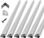 Hamrvl 6-PACK 1FT/30CM 16X16MM Led Aluminum Channel System With Cover Silver. Fixed Price $19.99.