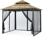 Mosquito Netting For Gazebo Canopy, Replacement Screen Walls Black. Fixed Price $57.99.