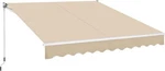 10'X8' Retractable Patio Awning, Manual Crank, Uv & Water-resistant, Beige. Fixed Price $113.98.