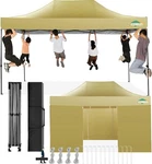 Cobizi 10'X15' Heavy Duty Pop Up Canopy With 4 Sidewalls Commercial Outdoor Tent. Fixed Price $197.99.