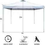Pop Up Canopy 3X3M Outdoor Folding Instant Gazebo USAKKOAN1030853N3 - White. Fixed Price $162.98.