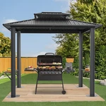 6'X8' Grill Gazebo Outdoor Patio Hardtop Barbecue Canopy For Lawn Garden. Fixed Price $429.99.