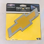Nos Chevy Bowtie Official Gm Prod. Silver & Yellow Hitch Receiver Plug All Metal. Fixed Price $30.00.