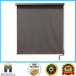 Seasun Tide Pool Grey/black Cordless Outdoor Roller Shade With Valance 120 X 96. Fixed Price $414.99.