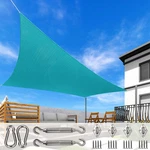 Sun Shade Sail Turquoise Rectangle Uv Block Outdoor Canopy Yard Cover W/8'' Kit. Fixed Price $83.19.