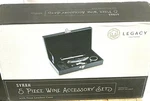 Picnic Time Syrah 5 Piece Wine Accessories Set Black Presentation Box New. Fixed Price $18.99.