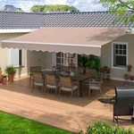 Patio Awning Manual Retractable Sun Shade Canopy Outdoor Deck Shelter 3 Size. Fixed Price $179.99.