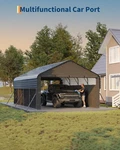 12X20 Ft Metal Carport Enclosed ,heavy Duty All-weather Atv Shelter. Fixed Price $679.99.