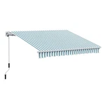 12' X 10' Manual Retractable Patio Awning Sun Shade Uv Resistant Green. Fixed Price $230.99.