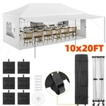 10X20 Ft Commercial Pop Up Canopy Tent 420D Oxford Outdoor Gazebo Removable Side. Fixed Price $286.98.