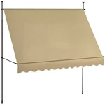 Outsunny 10' X 4' Freestanding Retractable Awning, Non-screw, Beige. Fixed Price $94.99.