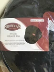 Showman Nylon Helmet Bag Padded Inside Walls With Zippered Top Closure. Fixed Price $27.00.