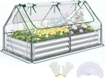 Quictent 6X3X1FT Galvanized Raised Garden Bed With Screen Cover. Fixed Price $114.99.