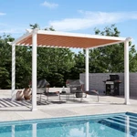 Outdoor 10'X12' Heavy Duty Metal Pergola Gazebo Cabana For Patio, Deck, Garden. Fixed Price $899.99.
