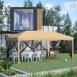 10'X20' Pop Up Party Tent Gazebo Wedding Canopy With 6 Sidewalls, Cream White. Fixed Price $199.99.
