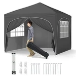 Costway 10X10 Ft Pop Up Canopy Tent W/ 4 Removable Sidewalls, Flash Sale. Fixed Price $62.50.