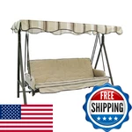 Riplock Fabric Replacement Canopy Top Cover For Garden Treasures 3-PERSON Swing. Fixed Price $137.19.