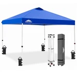 Set Up Shade In Seconds - 10X10 Pop Canopy Tent Blue. Fixed Price $209.99.