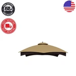 Style Beige Canopy Replacement For 2012-2016 Lowe's Gazebo 12X10 Ft. Fixed Price $119.69.