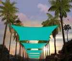 Amgo 14' X 20' Turquoise Rectangle Square Sun Shade Sail Canopy Awning Fabric Me. Fixed Price $79.99.