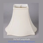 Del Sol Silk Slubless Antique Regal Square Lamp Shade #206 New. Fixed Price $99.95.