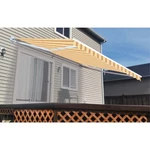 Aleko Retractable Motorized Garden Patio Awning 13FT X 10FT Multistripe Yellow. Fixed Price $433.71.