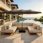 15FT Patio Umbrella W/ 36 Led Lights & Stand Canopy Outdoor Uv Protection New. Fixed Price $112.53.