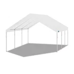 Hercules By Ft., In. Steel Frame, 8-LEG, Carport, White, HC1820PC. Fixed Price $494.86.