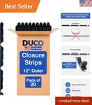 Duco -made Panel Foam Closure Strips 20 Pack 3FT Black Corrugated Roof.... Fixed Price $67.99.