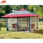 13' X Red Gray Patio Awning Canopy Carpa Steel Frame Outdoor Camp Shade. Fixed Price $372.88.