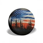 Spare Tire Cover American Flag Waterproof Dust-proof Universal 15 Inch, Black. Fixed Price $37.99.
