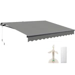 Co-z 14 X 10 Ft Gray Electric Waterproof Retractable Awning W. Wind Sun Sensor. Fixed Price $639.99.