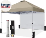 10X10 Pop Canopy With Side Wall - Beach Tent One Push Setup Outdoor. Fixed Price $254.86.