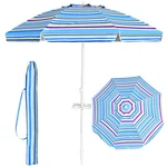Costway 7.2 Ft Portable Beach Umbrella Tilt Sand Anchor Cup Holder W/carry Bag. Fixed Price $39.99.