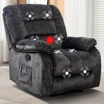Canmov Manual Recliner Chair With Vibration Massage And Heat, Soft Fabric. Fixed Price $199.99.