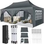 Heavy Duty Ez Pop Up Canopy 10X20 Wedding Party Tent Folding Gazebo & Sidewalls. Fixed Price $155.99.